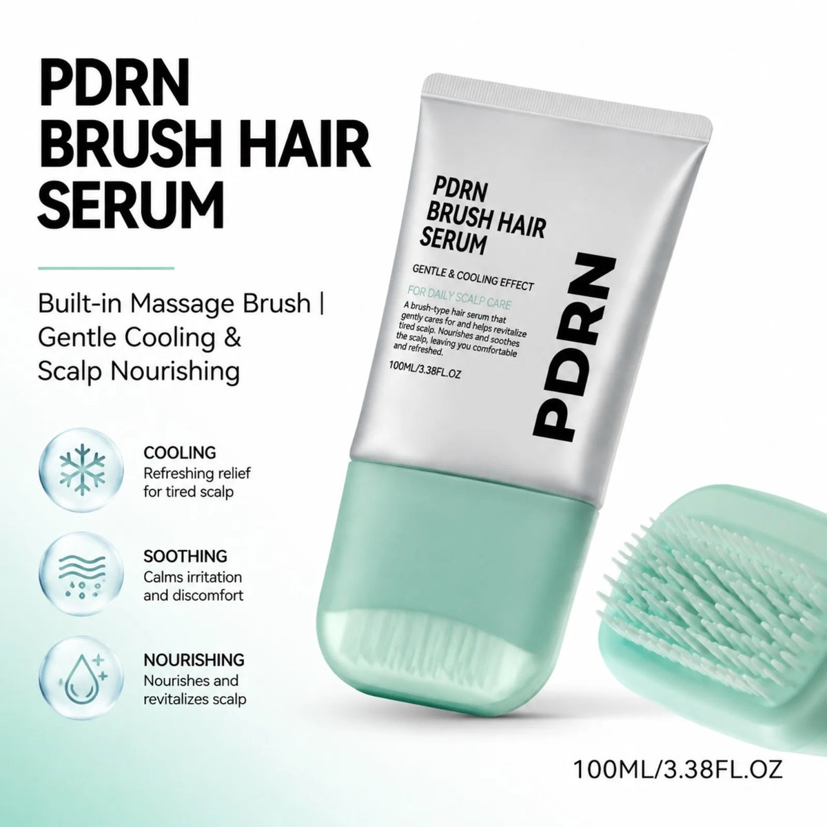 PDRN Hair Serum Cooling Brush – Scalp Nourishing Treatment Scalp Hair Serum Nixie