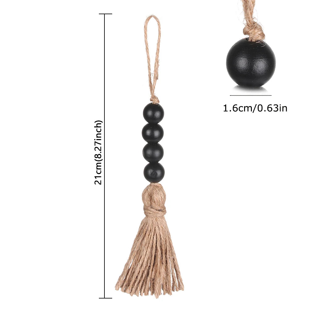 Handmade Wood Bead Tassel Pendant – Closet Hanging Decoration Hanging Tassel Pendant Nixie