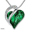 Crystal Zircon Heart Pendant Necklace – 14 Colors | Nixie Pendant Necklace Nixie XXL280-1
