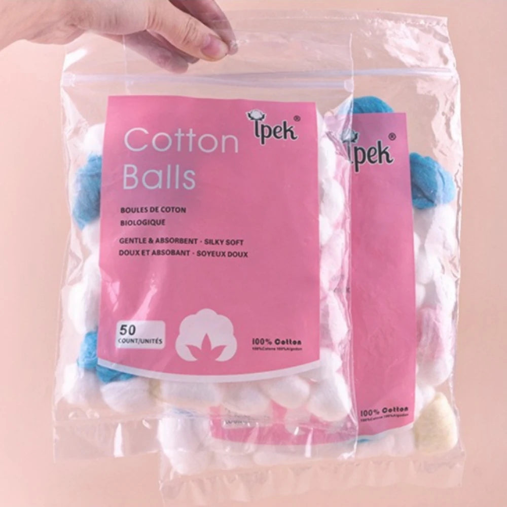 100-Piece Pure Bleached Cotton Balls – Nail & Makeup Use Nail Care Cotton Balls Nixie