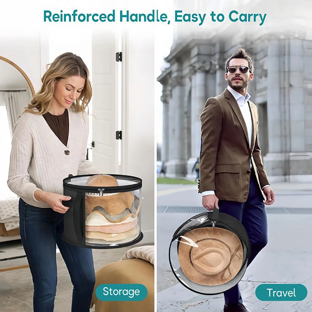 Large Foldable Hat Storage Box – Dustproof & Transparent
