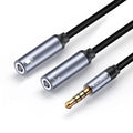 Rocoren 3.5mm Audio Splitter Cable – Headphone & Mic Adapter Audio Splitter Cable Nixie 1 to 2