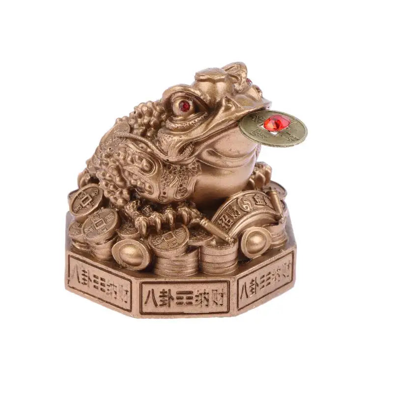 Feng Shui Money Frog Statue – Three-Legged Toad Figurine Decorative Figurine Nixie Bronze