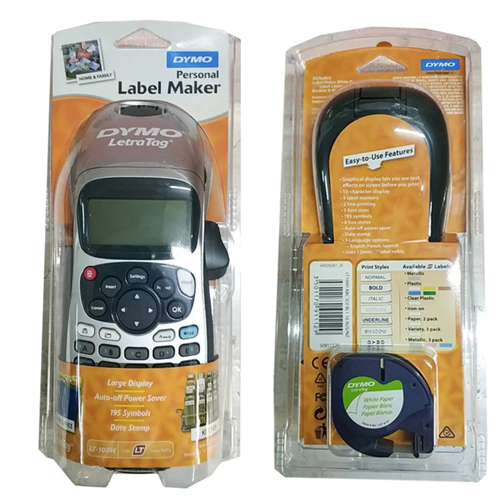 Dymo Letratag LT-100H Handheld Label Maker | 12mm Labels Label Maker Nixie