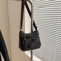 Denim Crossbody Bag – Multi-Pocket Vintage Shoulder Bag Denim Crossbody Bag Nixie Black