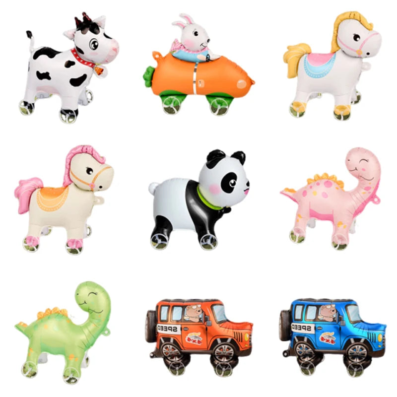 Elephant 4D Foil Balloon with Wheels – Kids Party Decor Party Foil Balloon Nixie