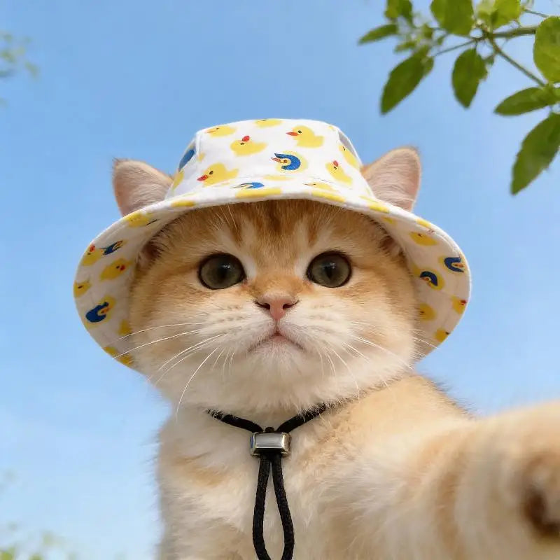 Pet Cowboy Sun Hat for Cats & Small Dogs with Ear Holes Pet Costume Hat Nixie