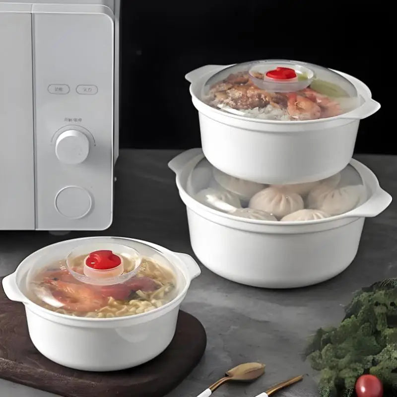 Microwave Lunch Box Set with Lid – Soup Pot & Rice Steamer Microwave Lunch Box Nixie