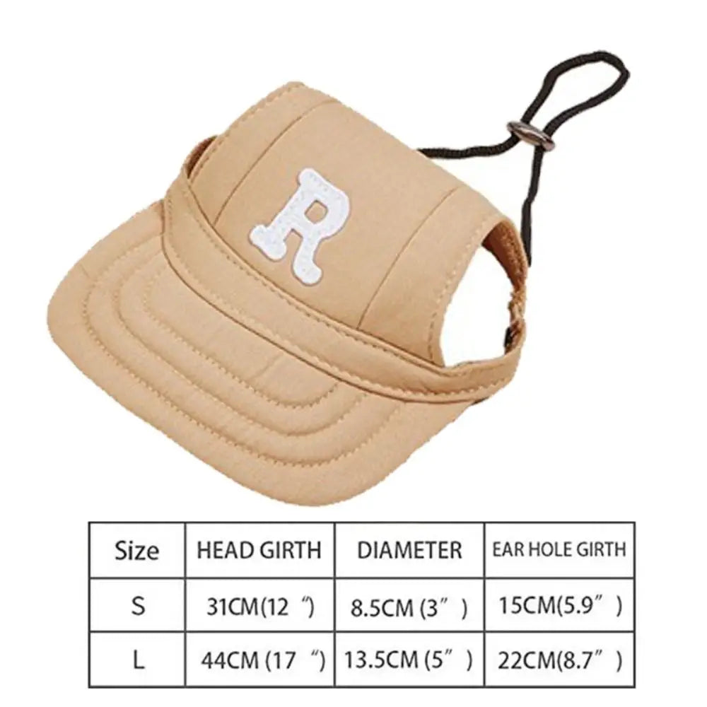 Adjustable Embroidered Dog Baseball Cap with Ear Holes Pet Baseball Cap Nixie