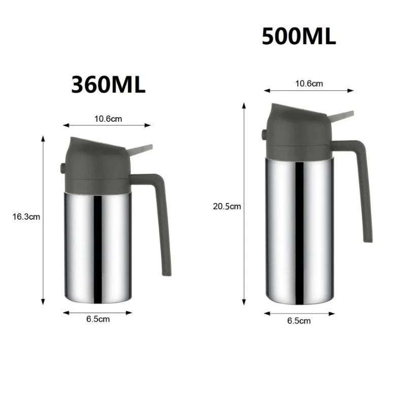 2-in-1 Stainless Steel Oil Spray Bottle & Dispenser | Nixie