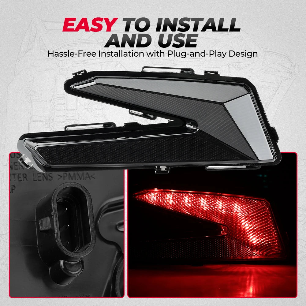 Can-Am Maverick X3 LED Tail Lights Smoked Black 2PCS 2017-2026 LED Tail Light Assembly Nixie