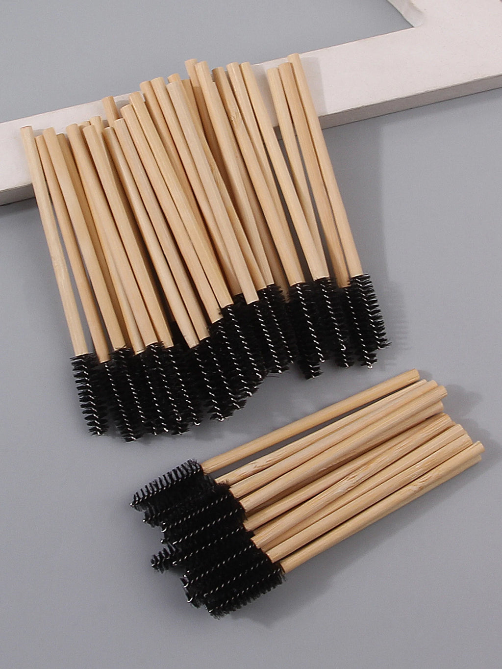 50PCS Bamboo Mascara Wands – Lash & Eyebrow Brush Set Mascara Wand Set Nixie