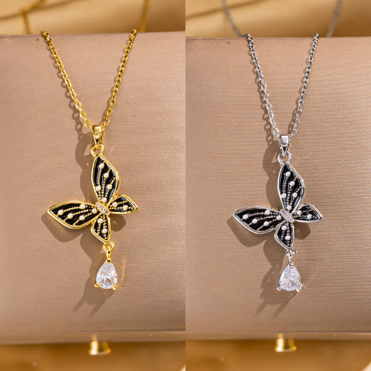 Pearl Butterfly Tassel Pendant Necklace – Women's Clavicle Chain Pendant Necklace Nixie