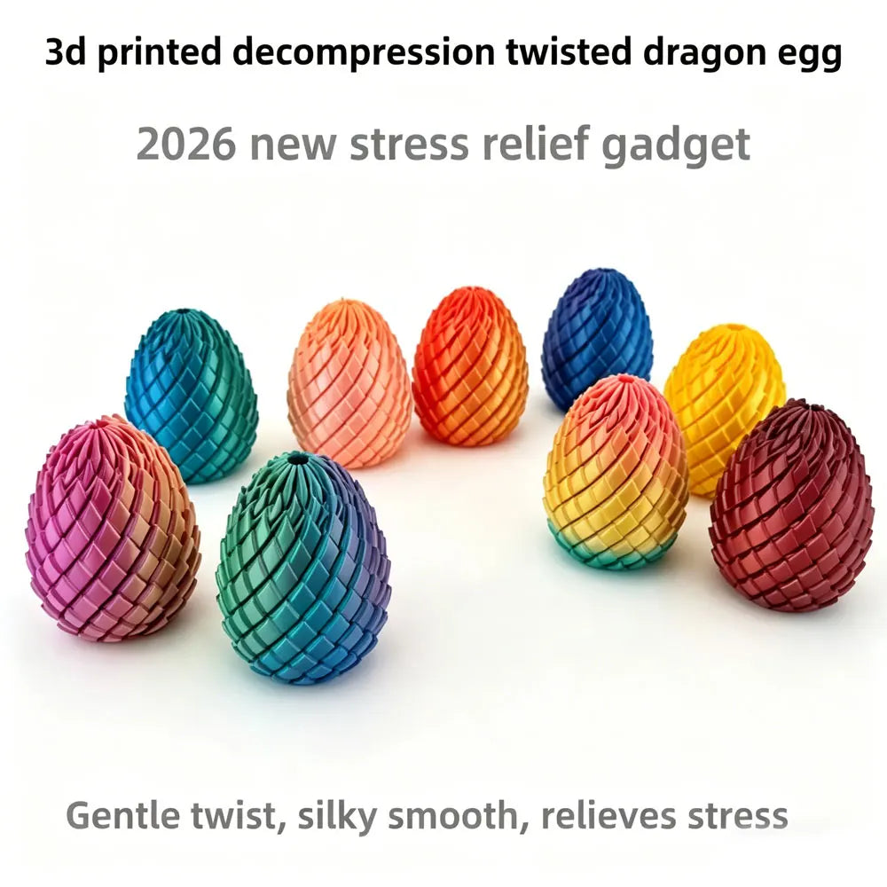3D Printed Dragon Egg Fidget Toy – Deformable Desk Ornament Fidget Desk Toy Nixie