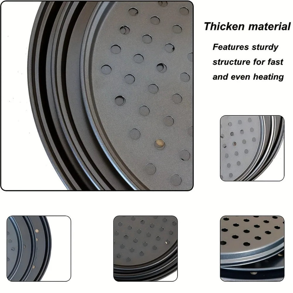 Non-Stick Perforated Pizza Pan 9–14 Inch Round Baking Tray Pizza Baking Pan Nixie