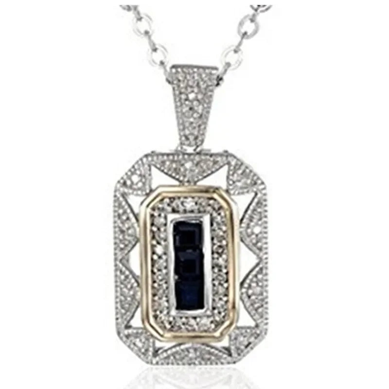 Trendy Glass Pendant Necklace – Stone Charm Jewelry for Women Pendant Necklace Nixie