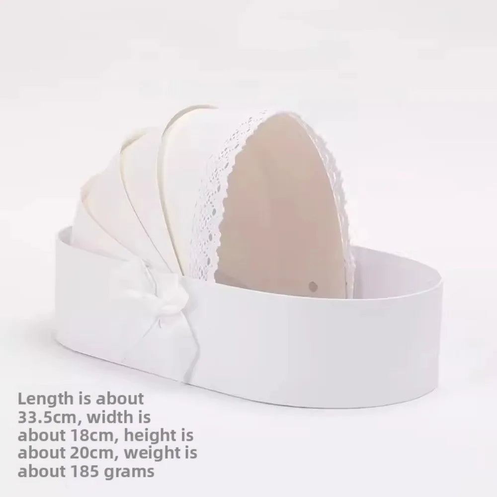 Baby Shower Cradle Gift Box – Flower & Mooncake Basket Gift Box Basket Nixie 5x5x5cm White