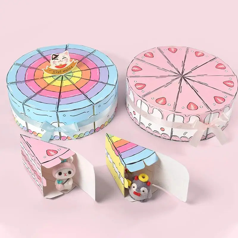 10Pcs Triangle Cake Paper Gift Boxes – Party Favor Treat Boxes Party Favor Boxes Nixie