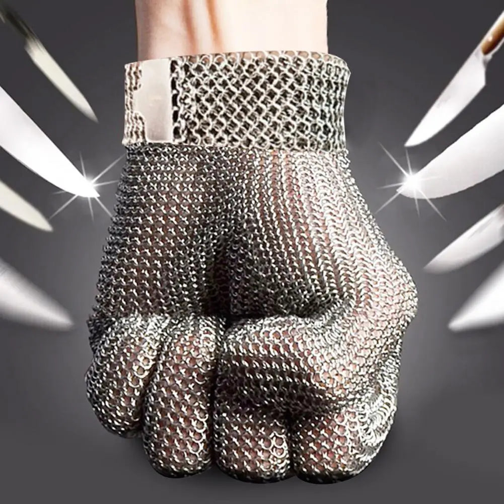 Stainless Steel Mesh Cut-Resistant Glove – Adjustable Wrist Cut-Resistant Glove Nixie
