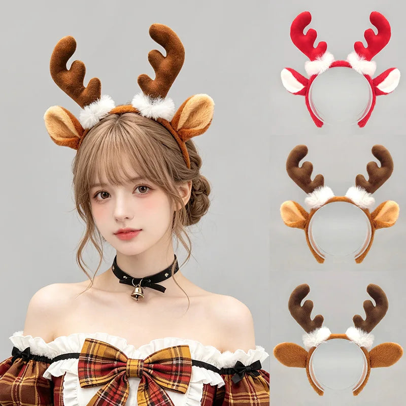 Plush Reindeer Antlers Headband – Cosplay Lolita Deer Ears