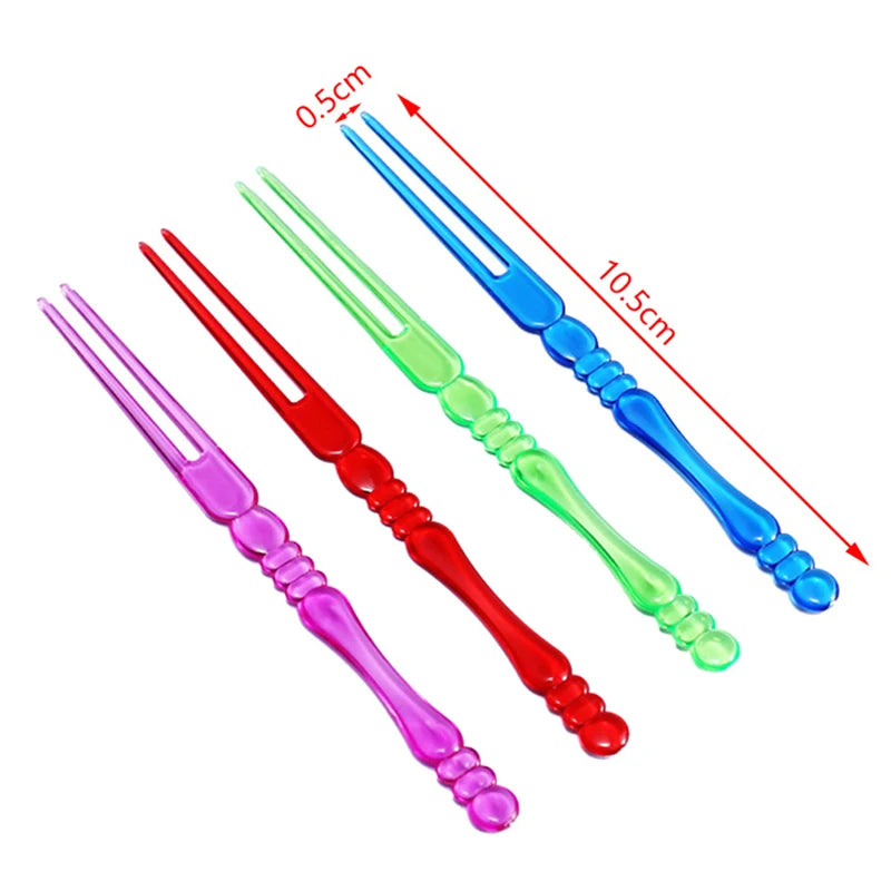 80pcs Disposable Mini Plastic Forks for Party, BBQ & Fruit