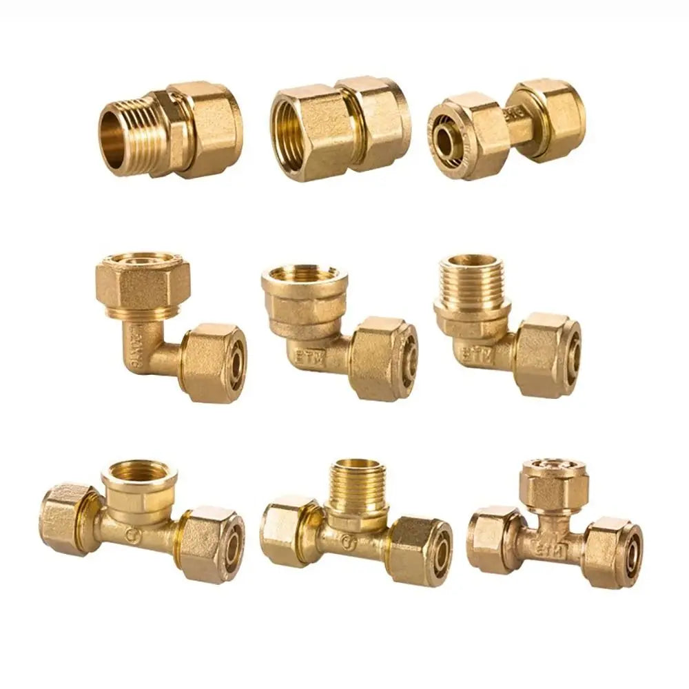 Brass Pipe Fitting Male/Female Thread Solar Water Heater 2/3 Way Brass Pipe Fitting Nixie