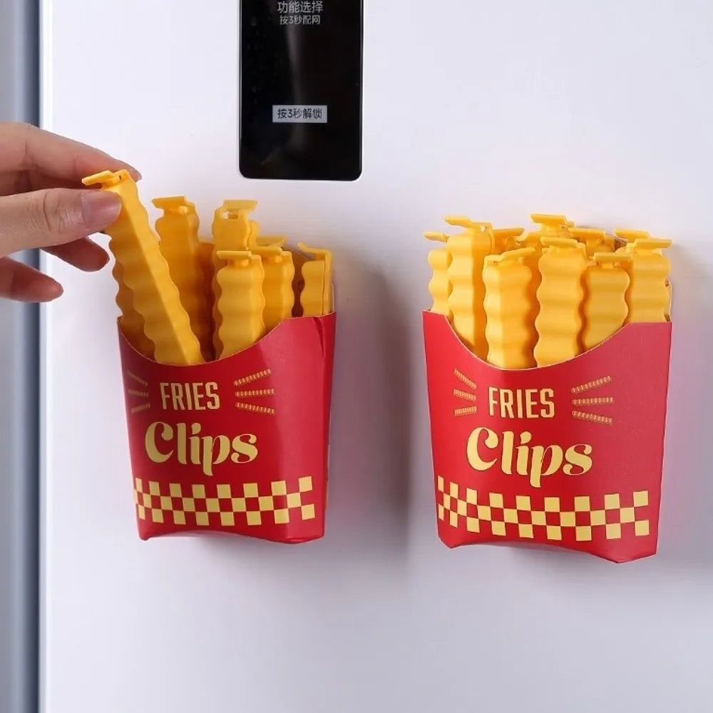12PCS French Fry Food Sealing Clips – Magnetic & Reusable