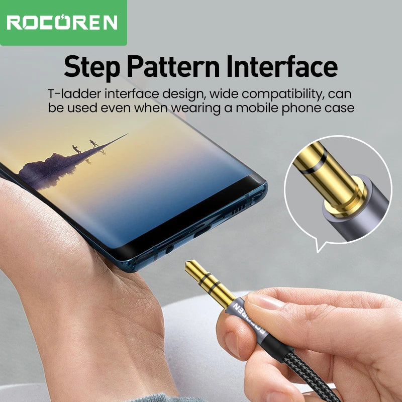 Rocoren 3.5mm Male to Male AUX Audio Cable 5M | Stereo Cord AUX Audio Cable Nixie
