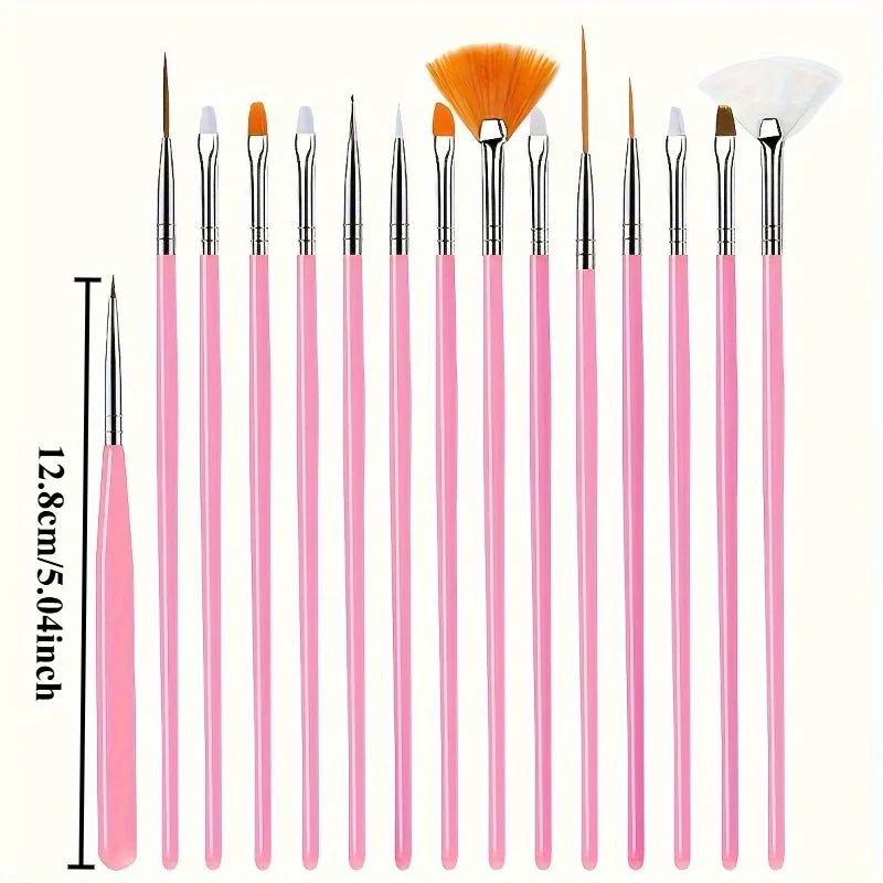 15pc Fine Detail Paint Brush Set – Acrylic, Oil & Watercolor Detail Paint Brushes Nixie