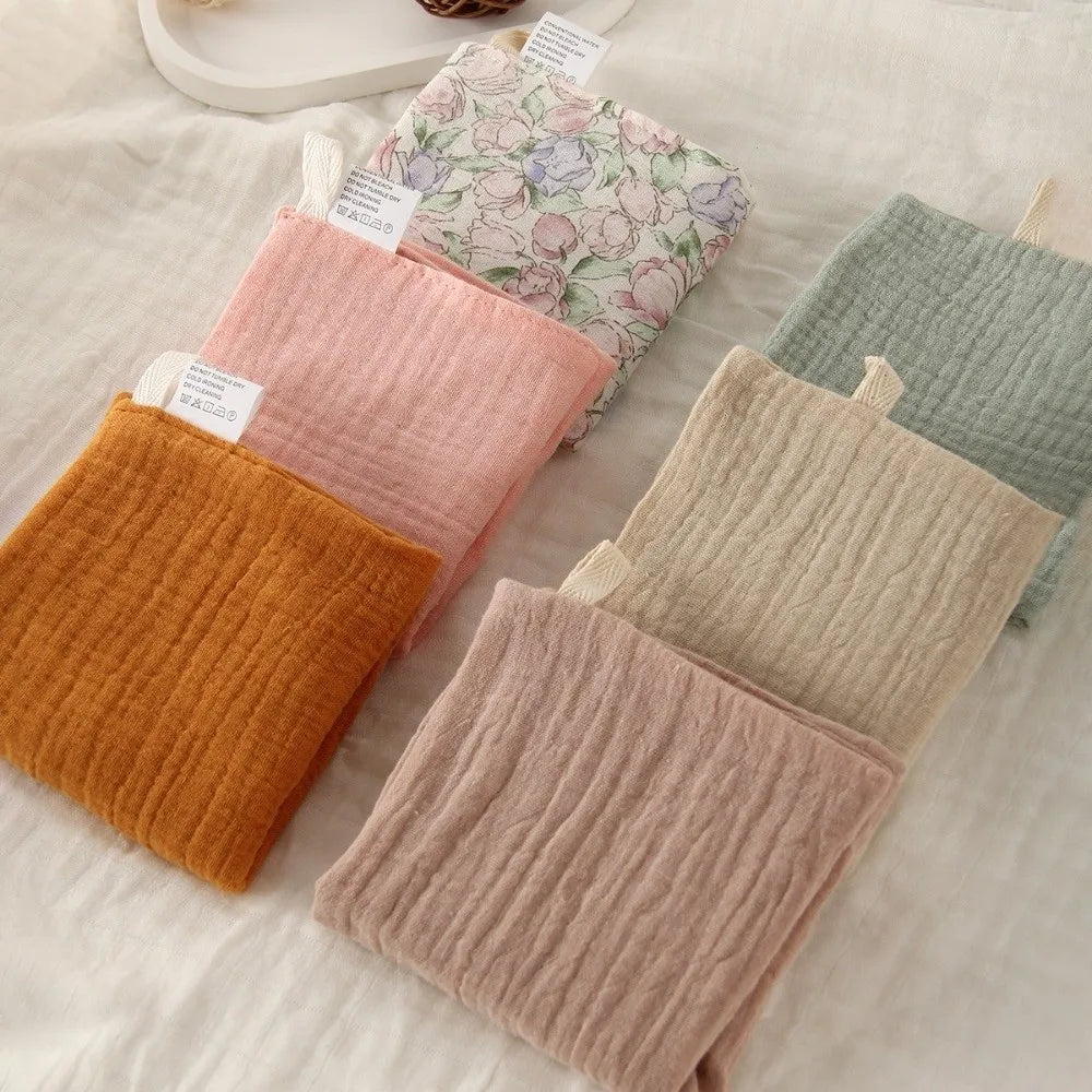 4-Layer Cotton Baby Washcloths – Soft Gauze Burp Cloths 3-5 Pack Baby Washcloths Nixie