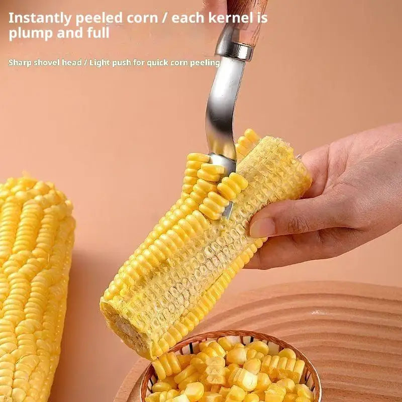 Stainless Steel Corn Peeler with Wood Handle | Corn Stripper Corn Peeler Tool Nixie