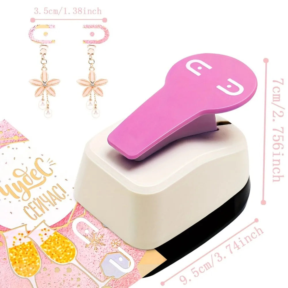 Earring Card Hole Punch – Portable Metal DIY Punching Tool Craft Hole Punch Nixie