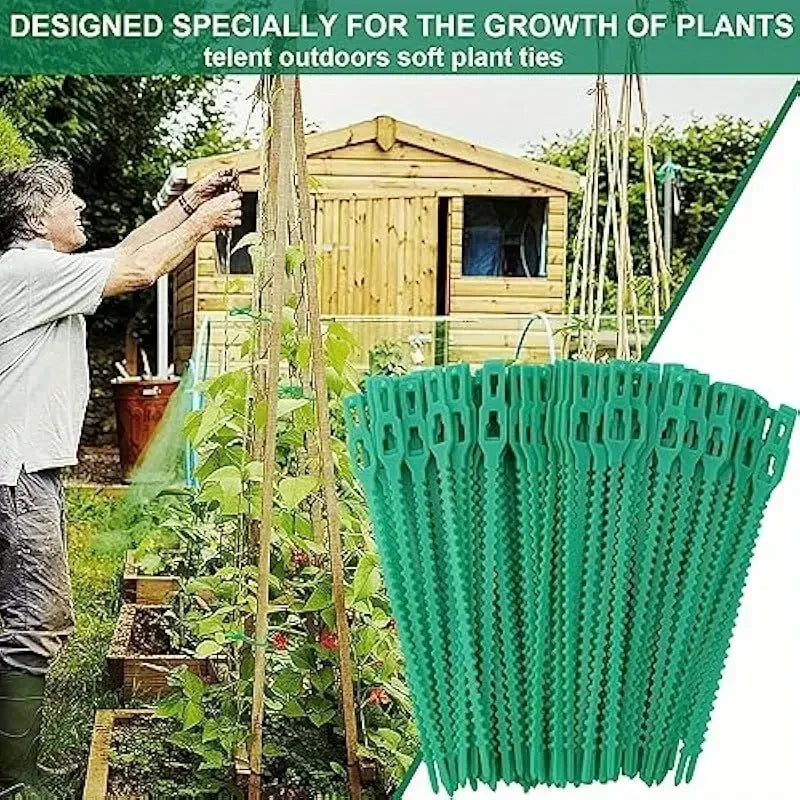 50pcs Reusable Adjustable Plant Ties – Vine & Tomato Garden Clips Garden Plant Clips Nixie