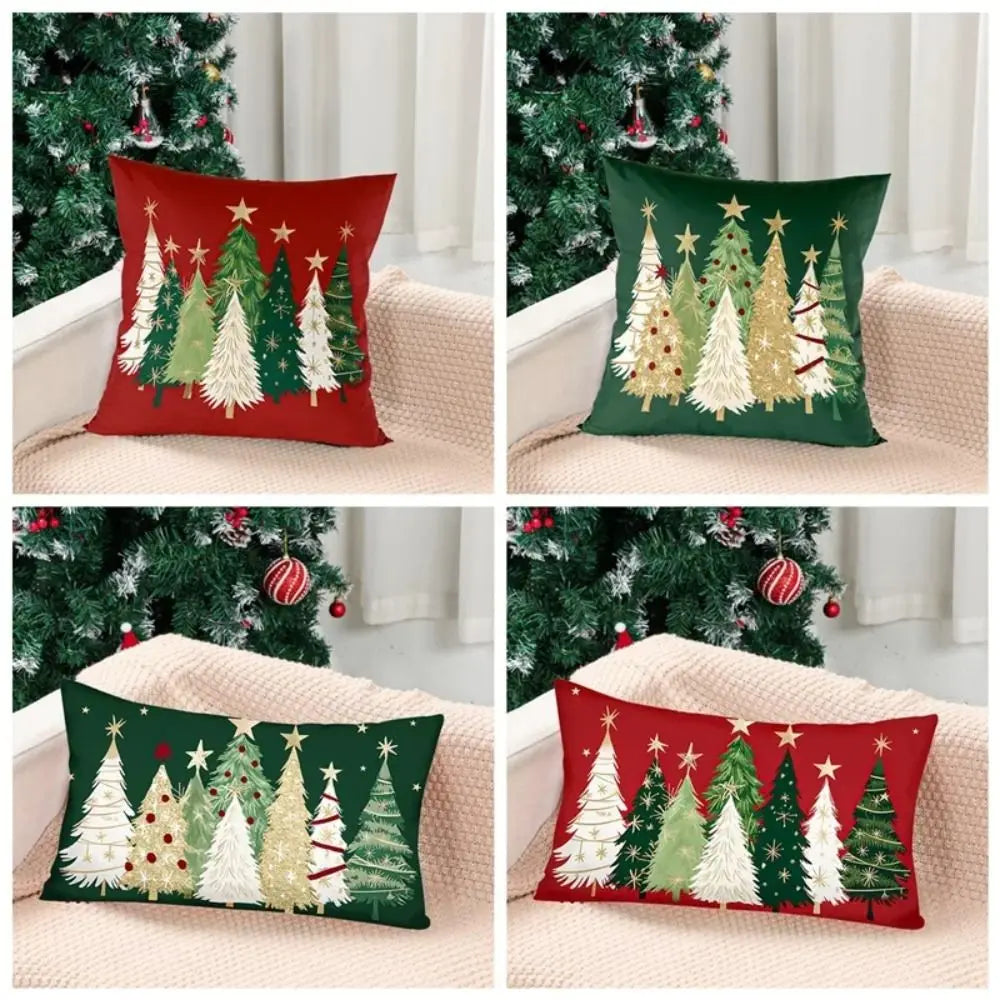 Christmas Tree Pillow Cover – Festive Xmas Cushion Cover