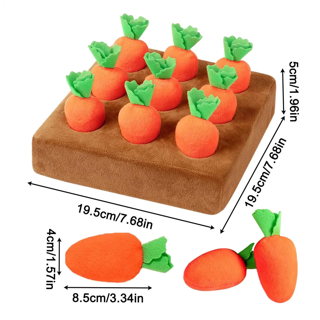 Dog Snuffle Mat Carrot Puzzle Interactive Nosework Toy