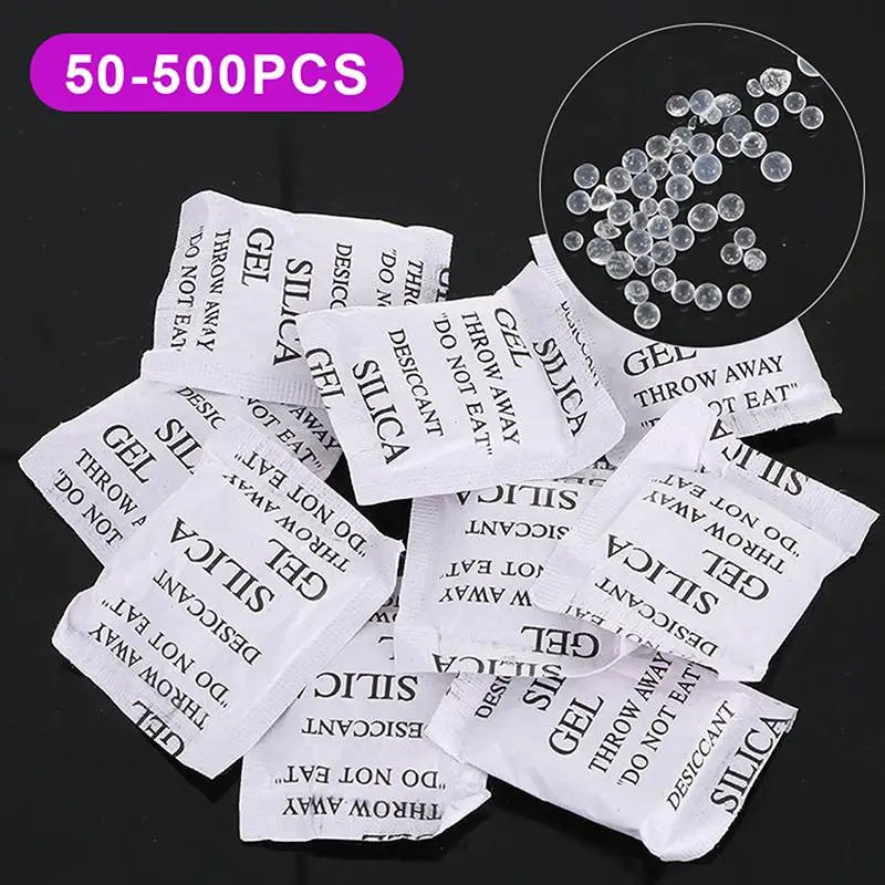 Silica Gel Desiccant 50–500 Packs | Non-Toxic Moisture Absorber Desiccant Moisture Absorber Nixie