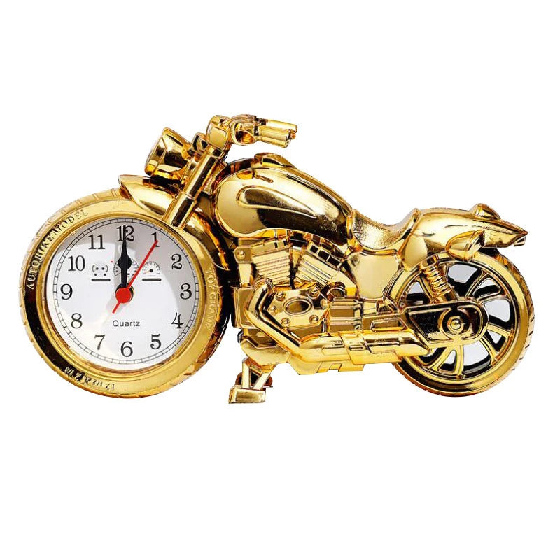 Vintage Motorcycle Alarm Clock – Retro Desktop Decoration