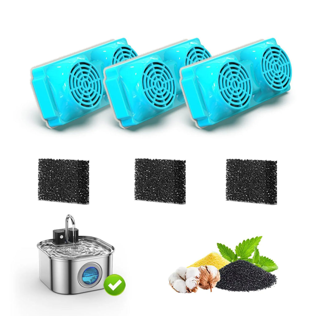 Cat Water Fountain Replacement Filters – Pet Water Purifier Pet Fountain Filter Nixie 3packs