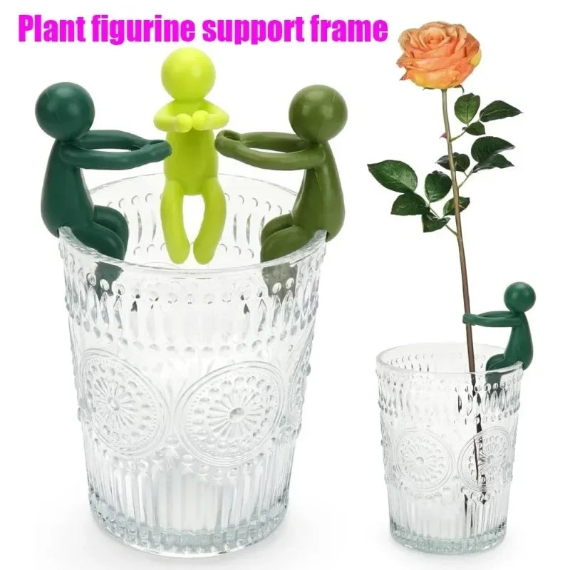 3pcs Cute Little Man Plant Support Stand – Vine & Flower Bracket Plant Support Stand Nixie