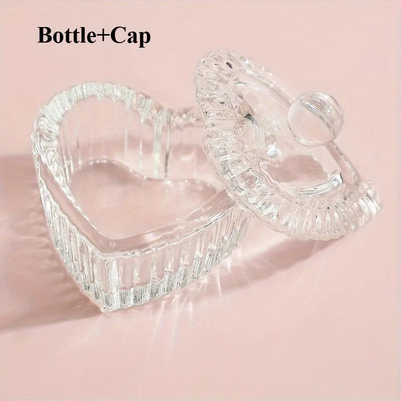 Crystal Glass Heart Dappen Dish – Nail Acrylic Powder Cup Nail Dappen Dish Nixie