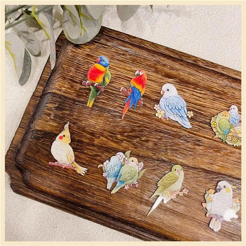 Kawaii Parrot Fridge Magnets – Cartoon Animal Decor 6/12 Pcs Decorative Fridge Magnets Nixie
