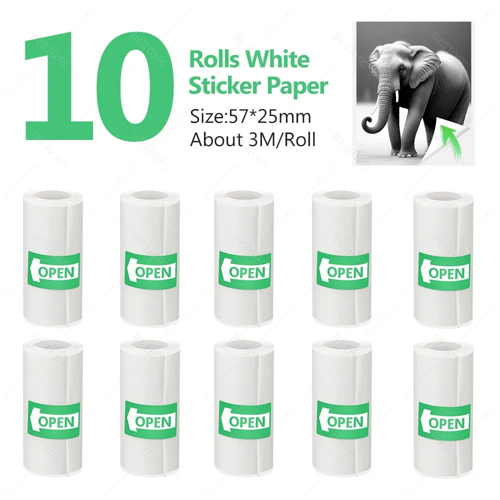 PeriPage Thermal Adhesive Sticker Paper Rolls for Mini Printer