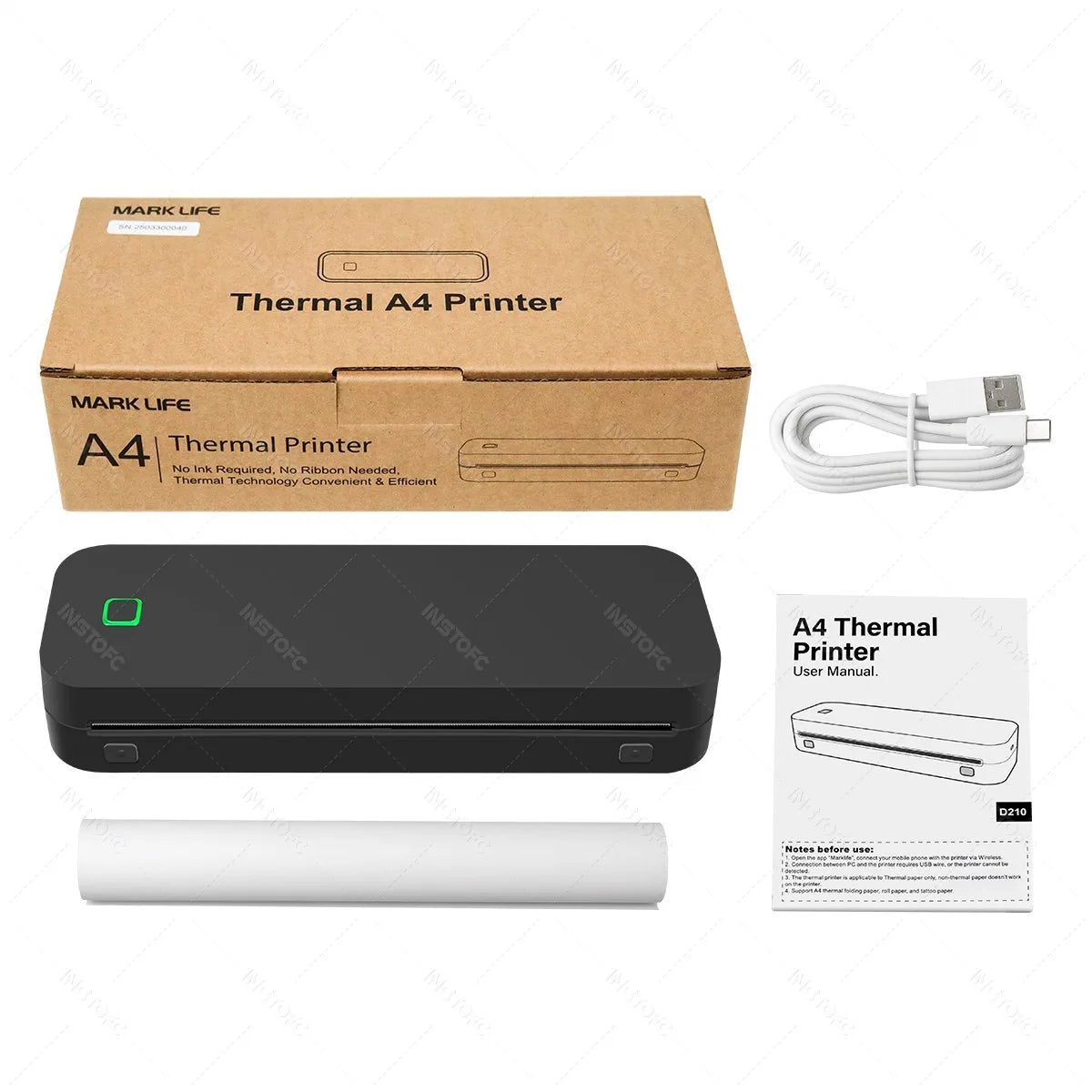 Inkless A4 Portable Thermal Tattoo Stencil Printer – Wireless