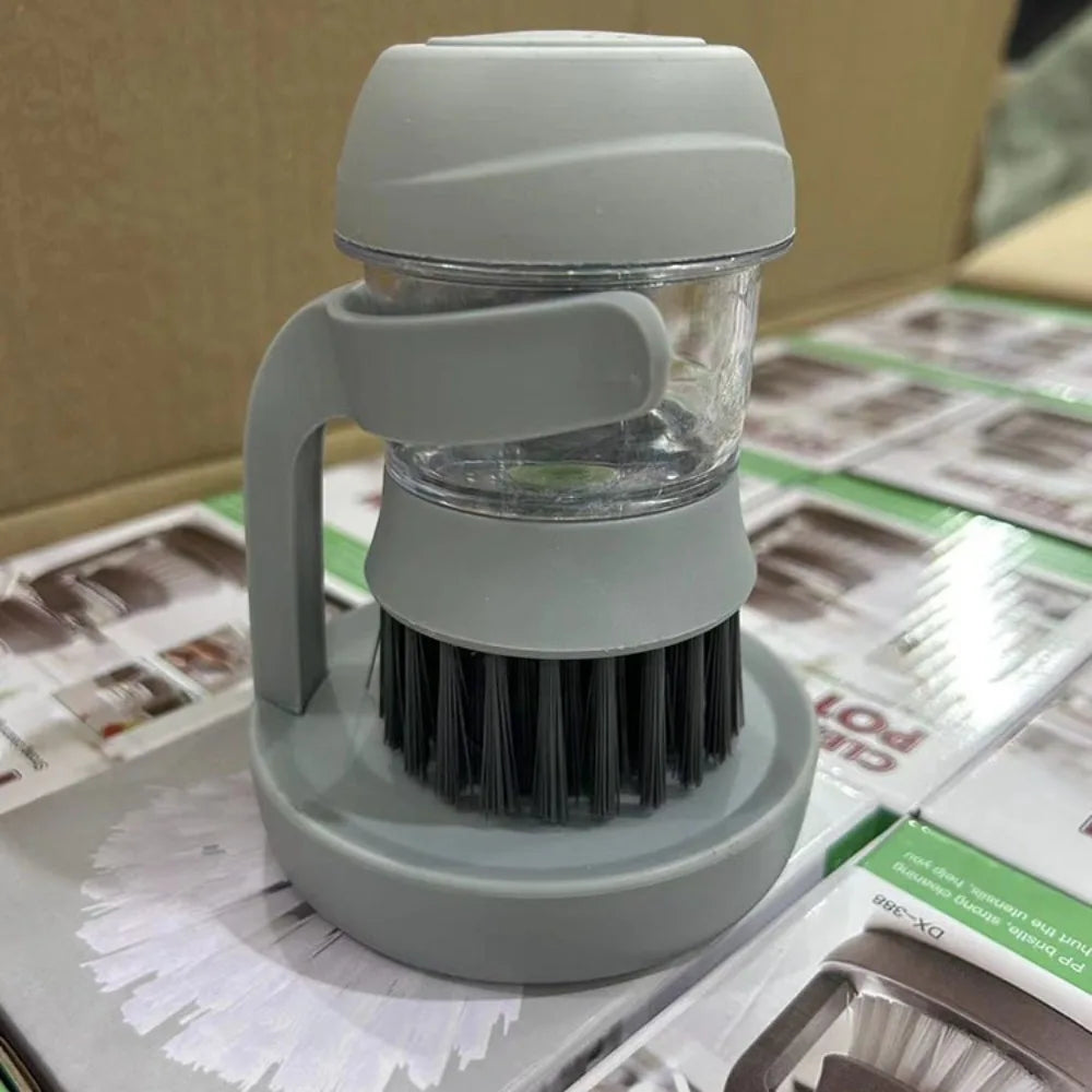 Soap Dispensing Dish Brush – Kitchen Pot Scrubber