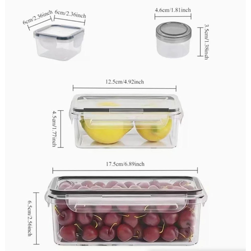 4-Piece Clear Food Storage Containers with Snap Lids Food Storage Containers Nixie 4pcs