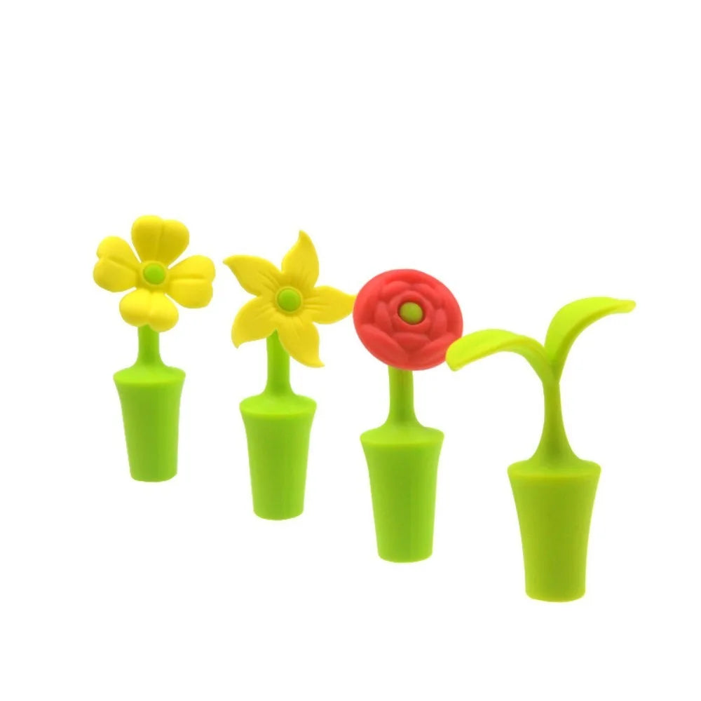 Silicone Wine Bottle Stopper Flower Design – Leak-Proof Wine Bottle Stopper Nixie