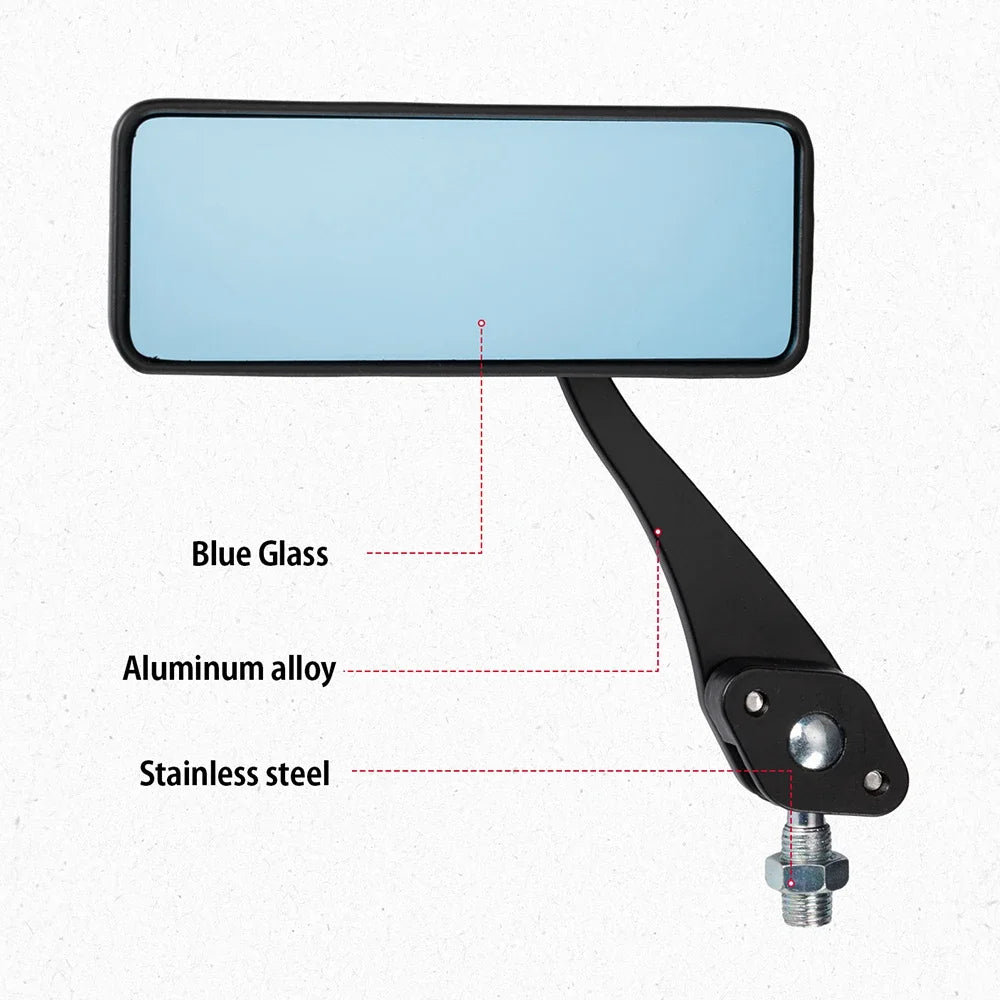 Universal M10 Square CNC Aluminum Motorcycle Rear View Mirrors Motorcycle Side Mirrors Nixie