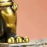 Vintage Brass Frog Wizard Statue – Magic Wand Figurine Decorative Figurine Nixie