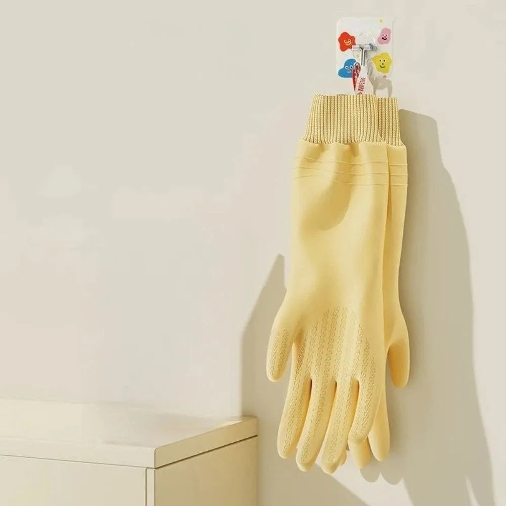 Thickened Rubber Dishwashing Gloves – Waterproof Kitchen Gloves