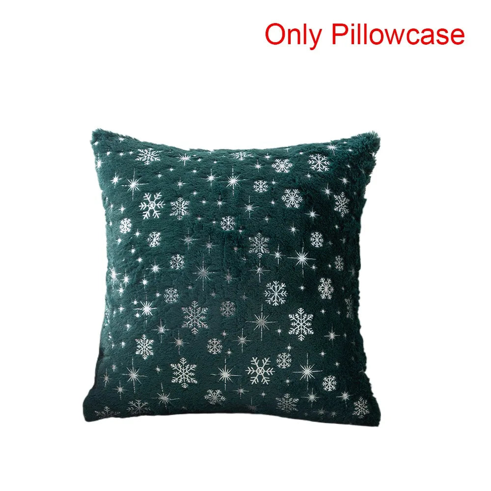 Christmas Plush Throw Pillow Cover | Festive Cushion Slipcover Holiday Pillow Cover Nixie Style 6